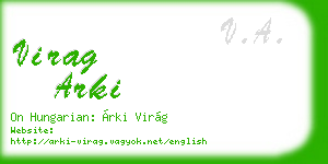 virag arki business card